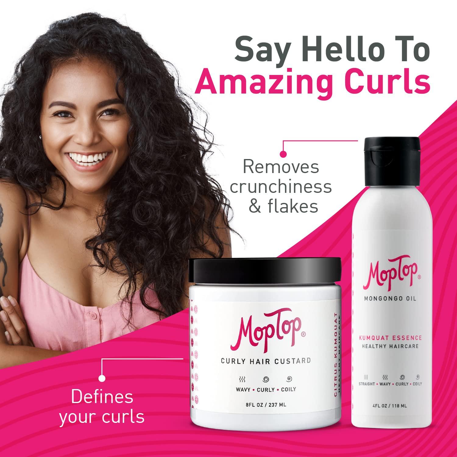 MopTop Curly Hair Gel + Mongongo Oil Curly Hair Bundle for FrizzFree