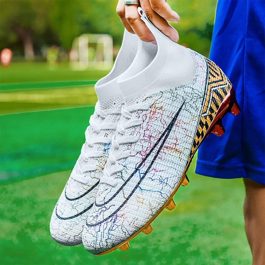 White high top soccer cleats hot sale