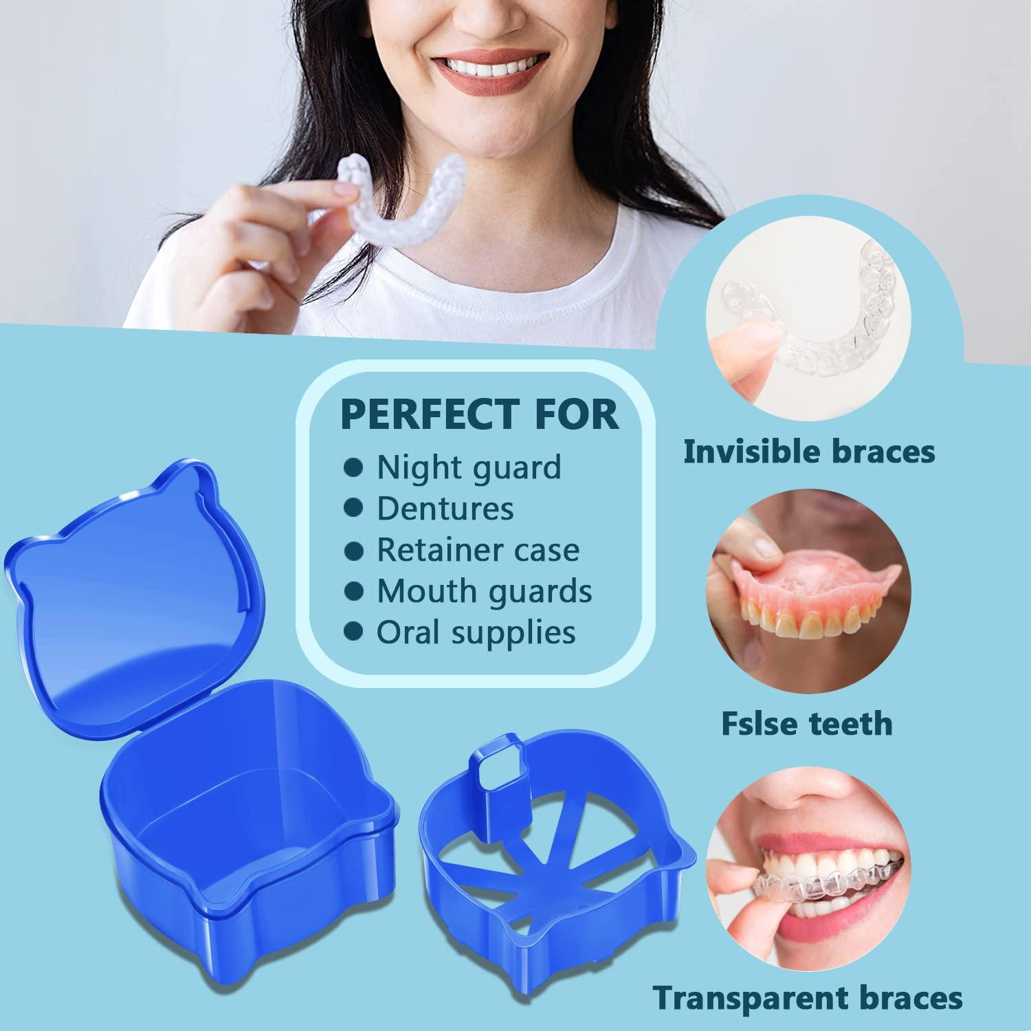 Denture Cup Retainer Case, Cute Night Mouth Guard Box Holder