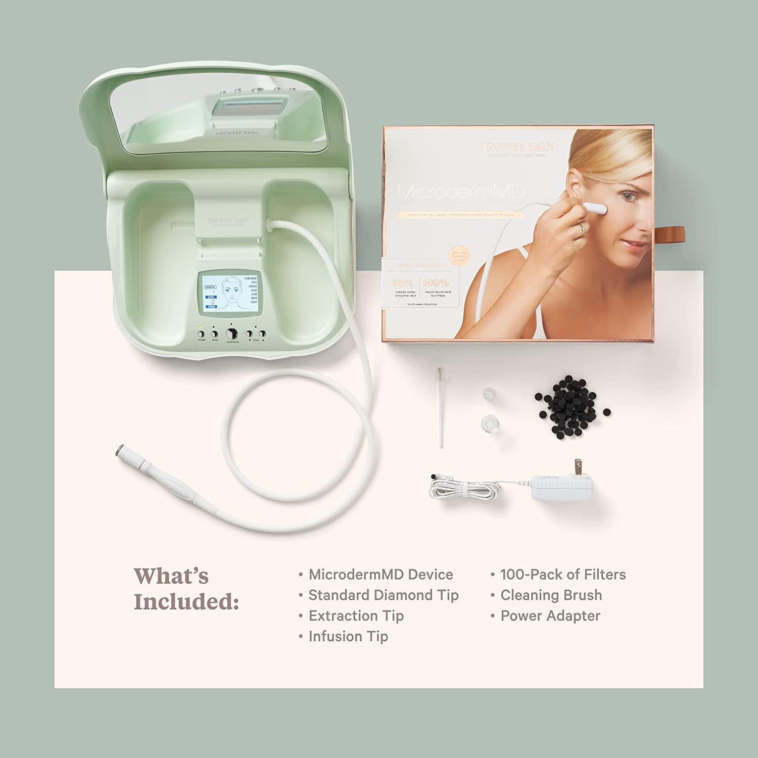 Trophy Skin MicrodermMD Home Microdermabrasion Kit Anti Aging, Acne Treatment with Real