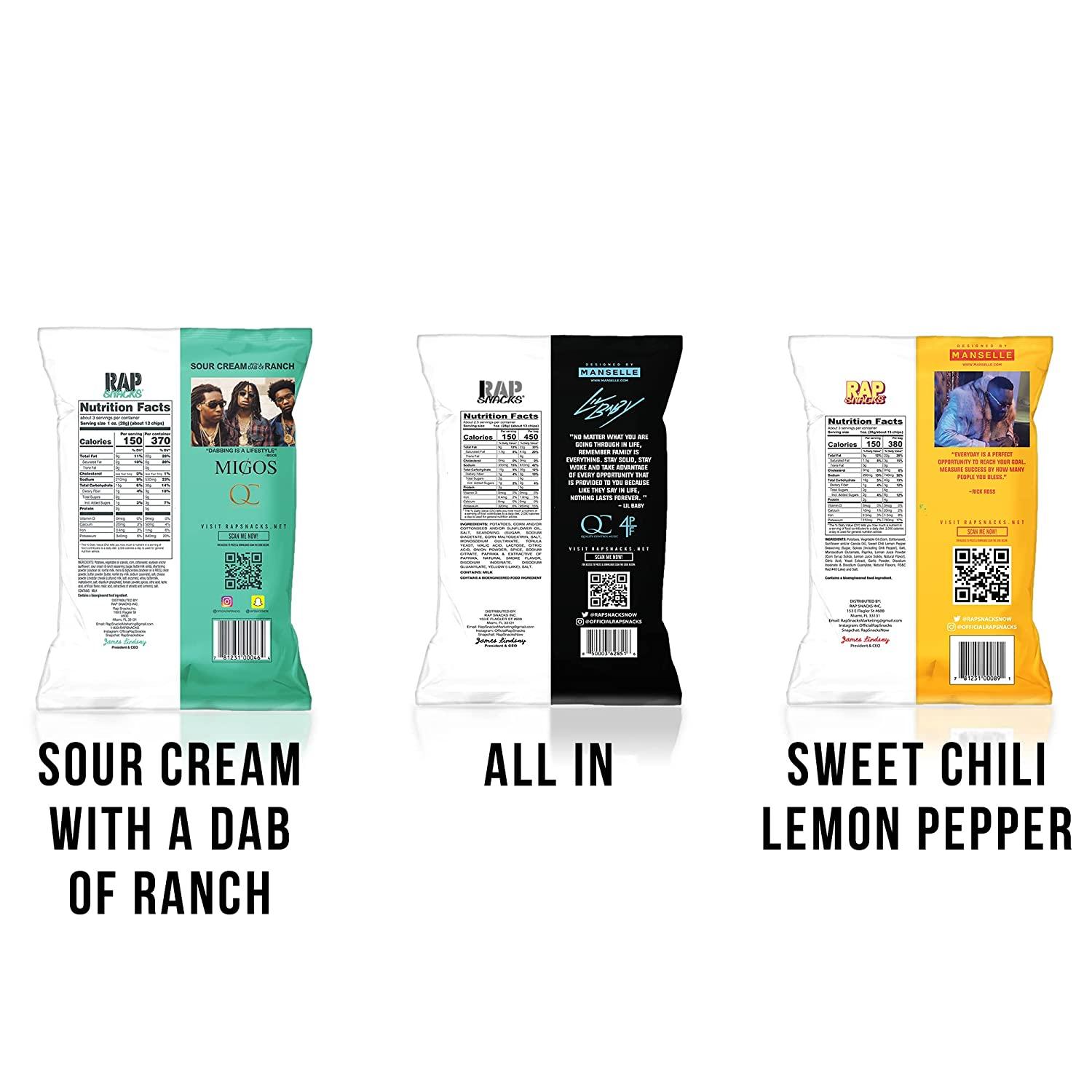 Rap Snacks Lil Baby, Rick Ross, Migos Variety Pack - Sweet Chili