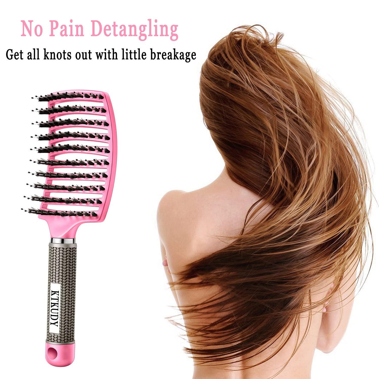 Detangling Brush Boar Bristles KTKUDY Voremy Magical Brush Detangler