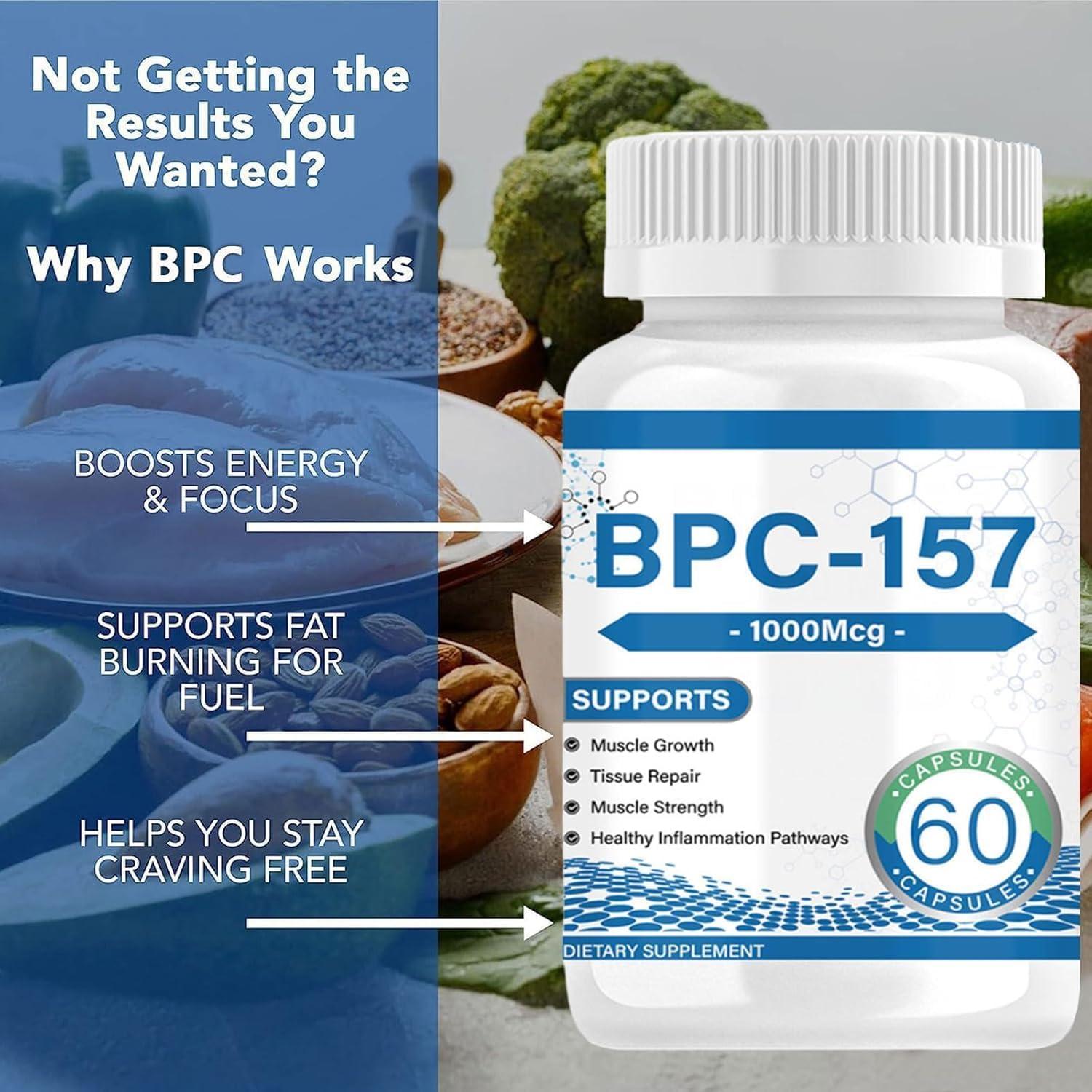 Hanachi BPC 157 Peptide High Potency BPC 157 New Protective Compound for  Muscle & Workout Recovery for Faster Recovery and Gut Healing 60 Capsules -  Pack Of 2 | Buy Now with Express International Delivery