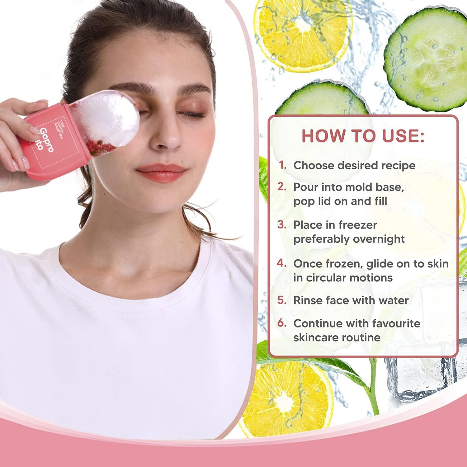 Cube Ice Roller for Face, Ice Facial Roller for Eyes Neck Naturally