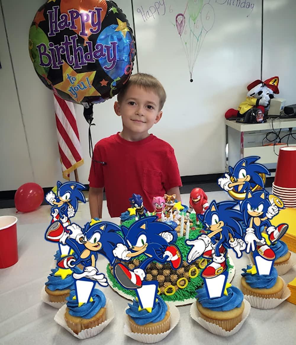 Sonic The Hedgehog Birthday Cupcake Toppers