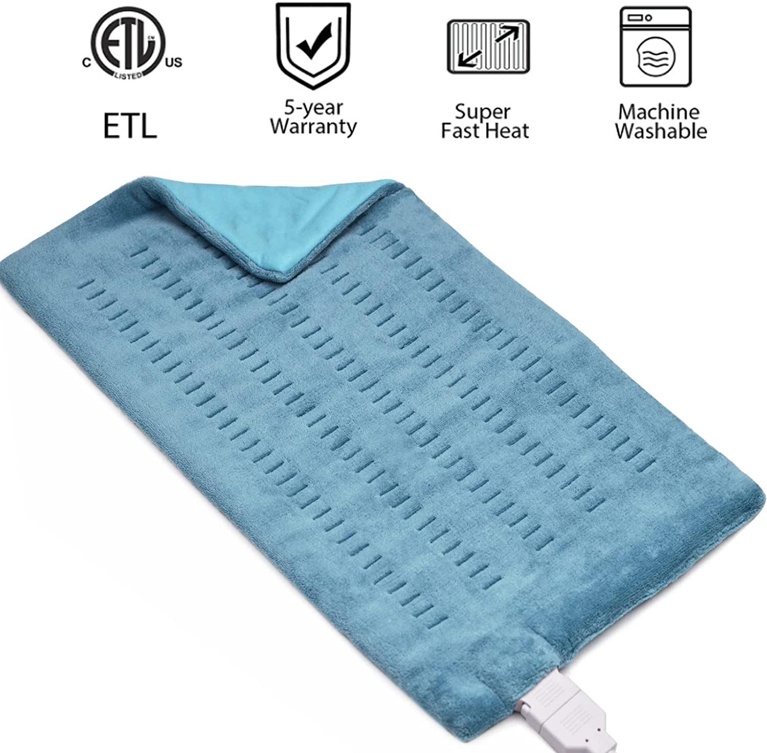 GOQOTOMO Heating Pad FastHeating Technology for Back/Waist/Abdomen/Sh