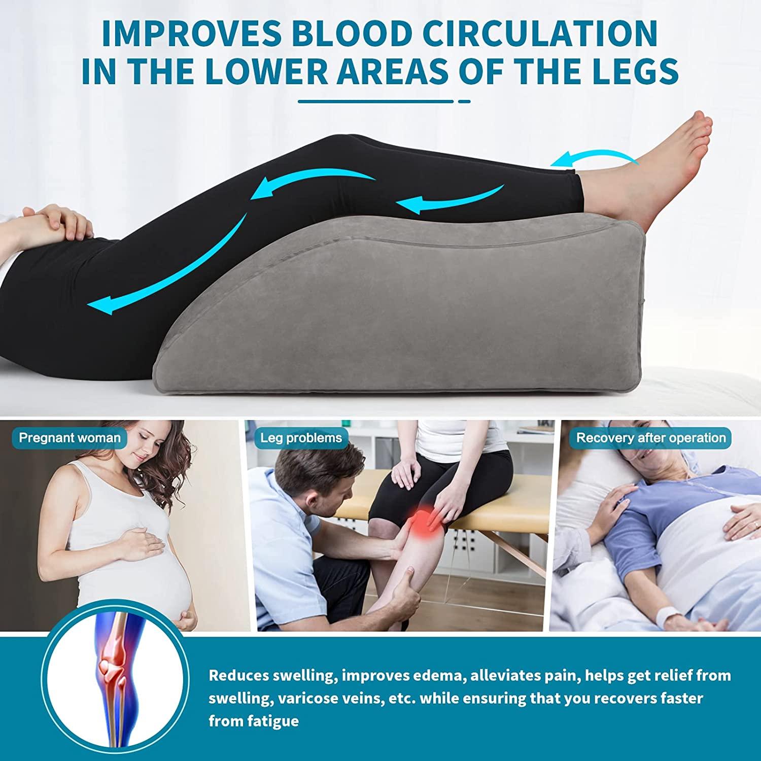 Leg Elevation Wedge Pillow for Sleeping, After Surgery