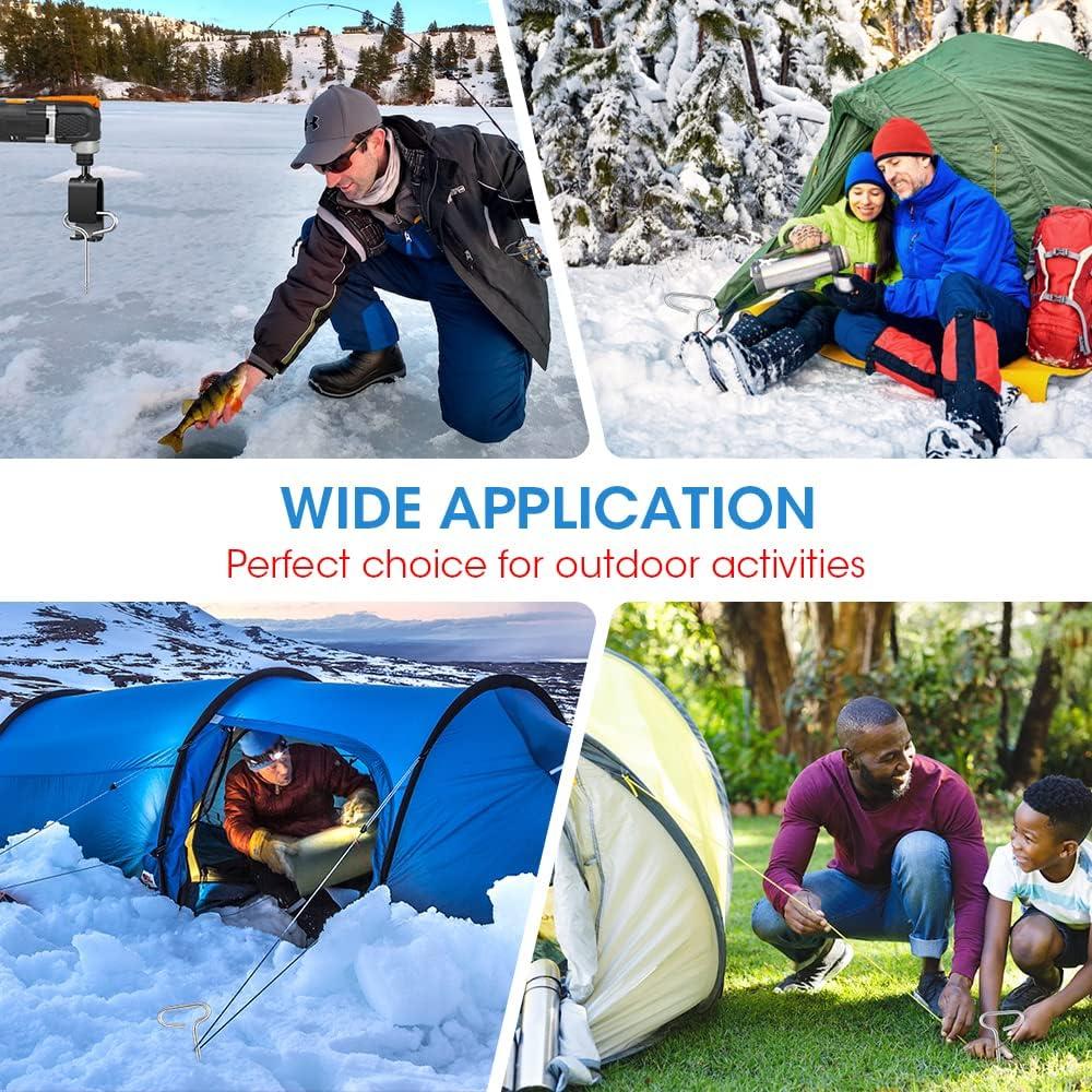 Universal Ice Anchor Tool Kit Drill Adapter, Fishing Shelter Stake