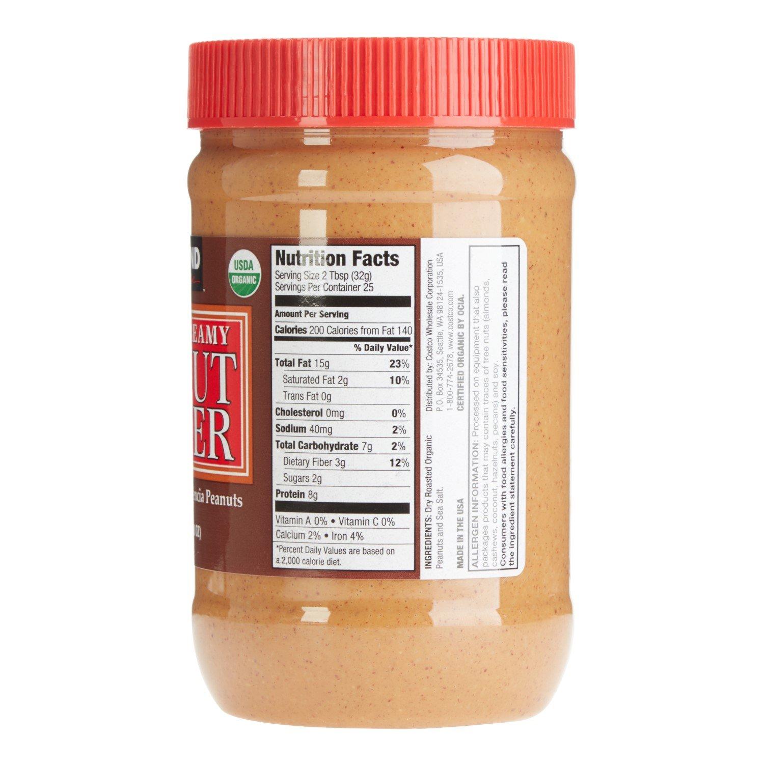 Organic Creamy Peanut Butter 3Pack, 28 Oz Jars, 1.75 Pound Each