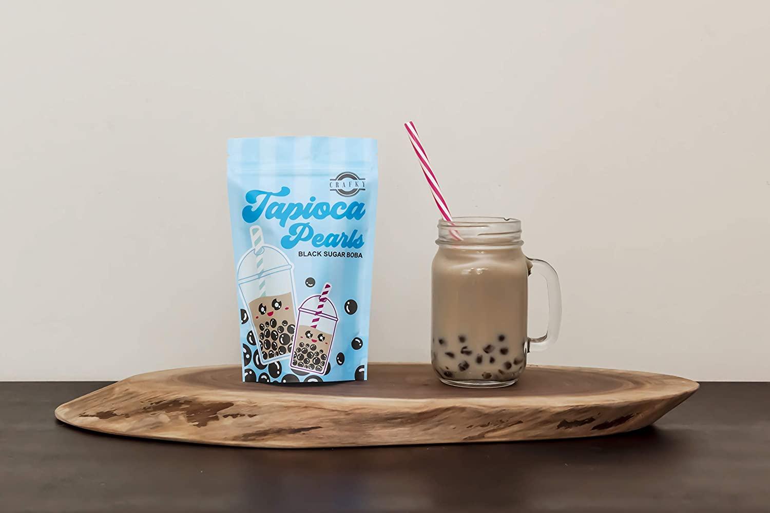 Crafky DIY Bubble Tea Kit, Complete with Boba Tapioca Pearls, Straws