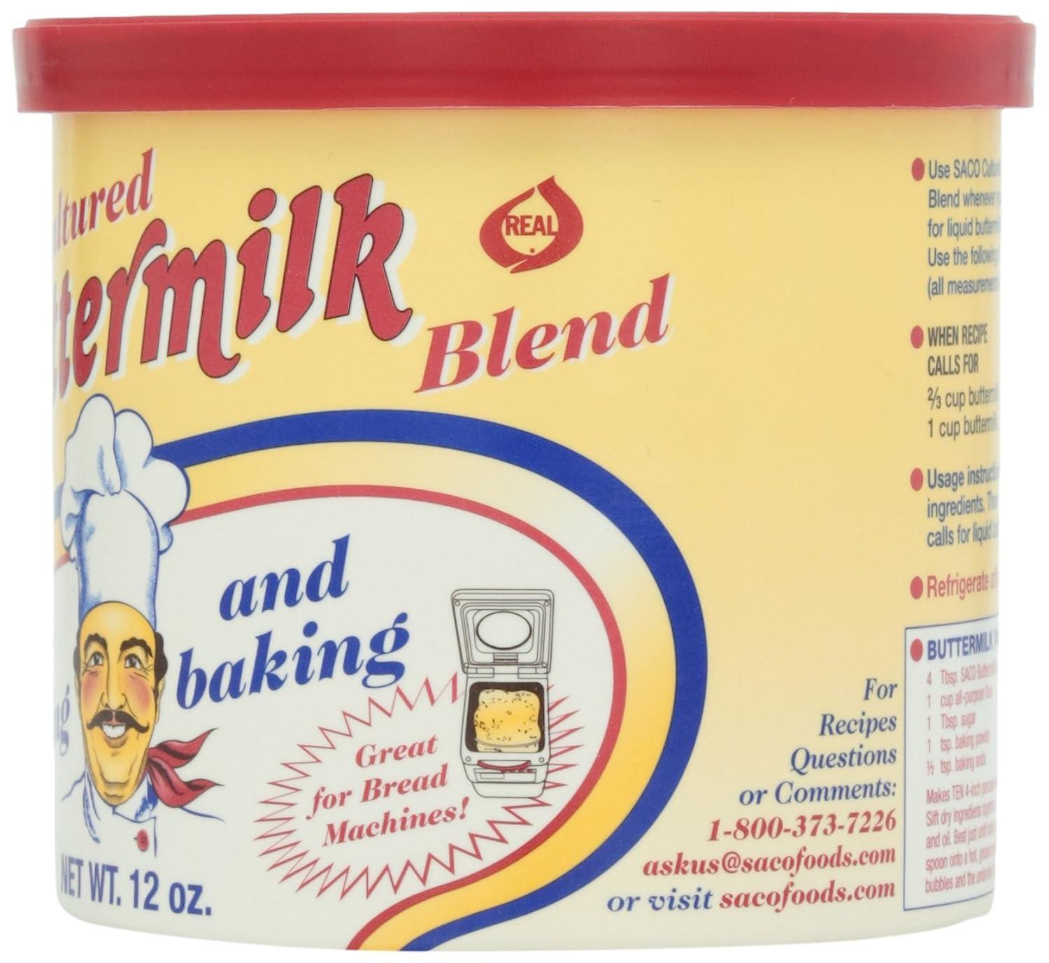 Saco Cultured Buttermilk for Cooking and Baking, Powdered, 12 oz