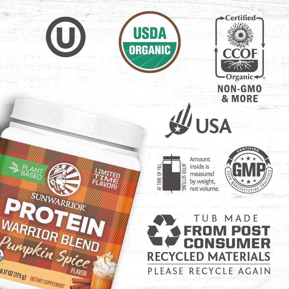 Sunwarrior Pumpkin Spice Vegan Protein Powder with BCAA Raw Keto