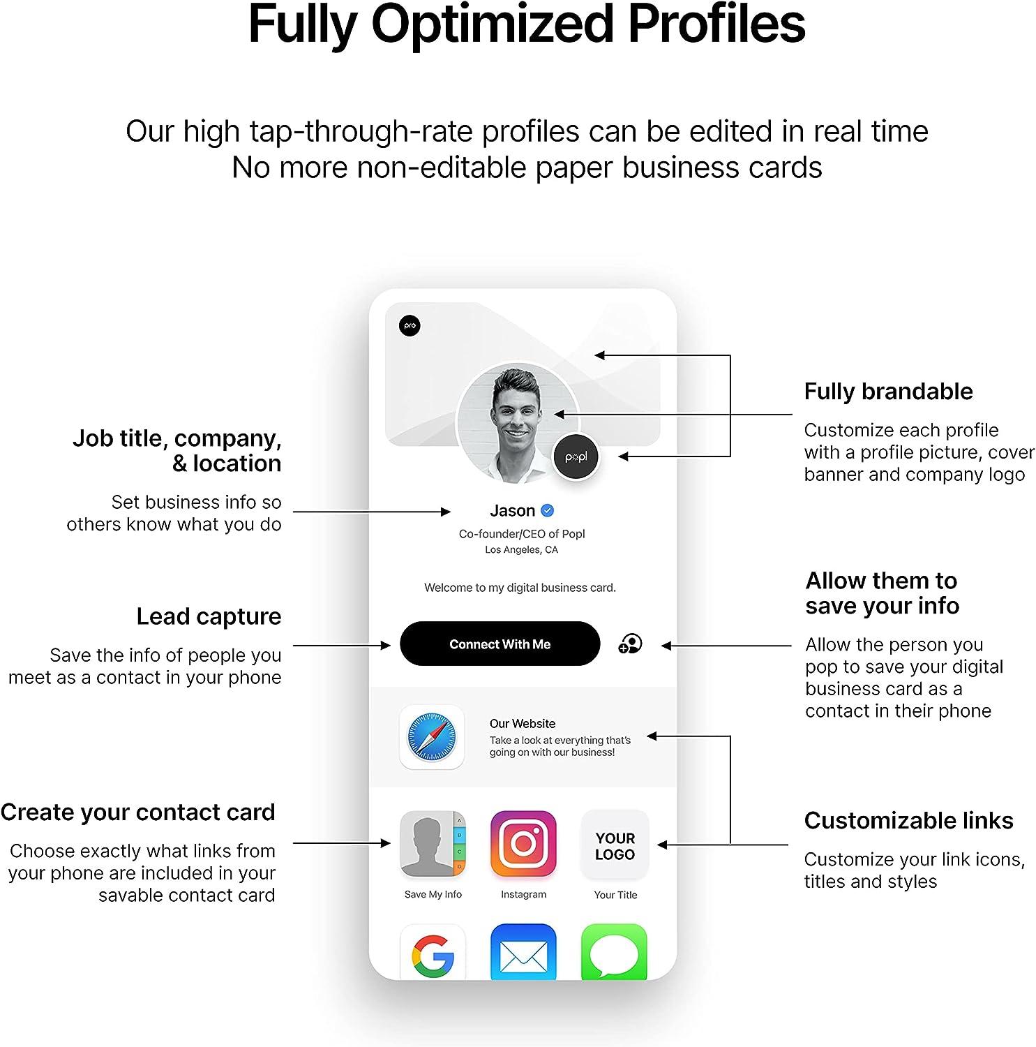 Popl Dot Digital Business Card for Back of Phone Instantly Share