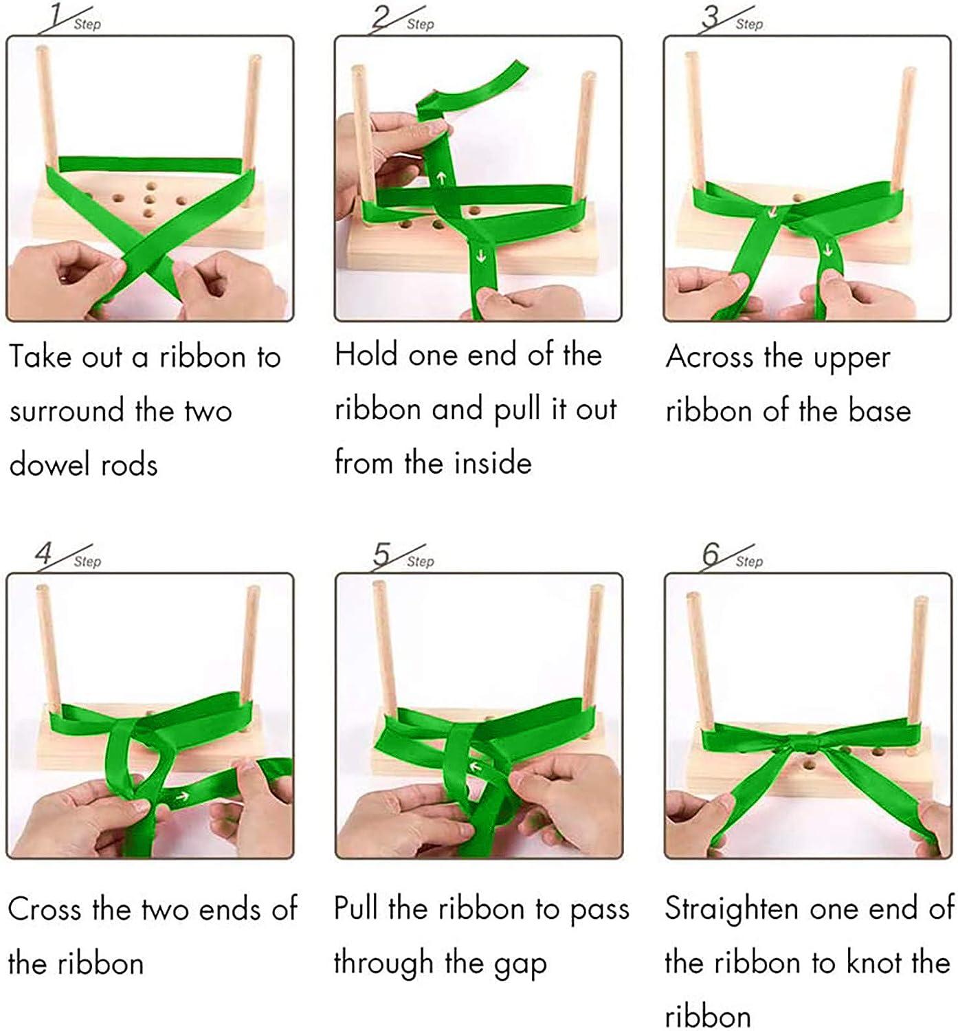 Wooden Ribbon Bow Maker Tool for Wreaths & Gifts AA6