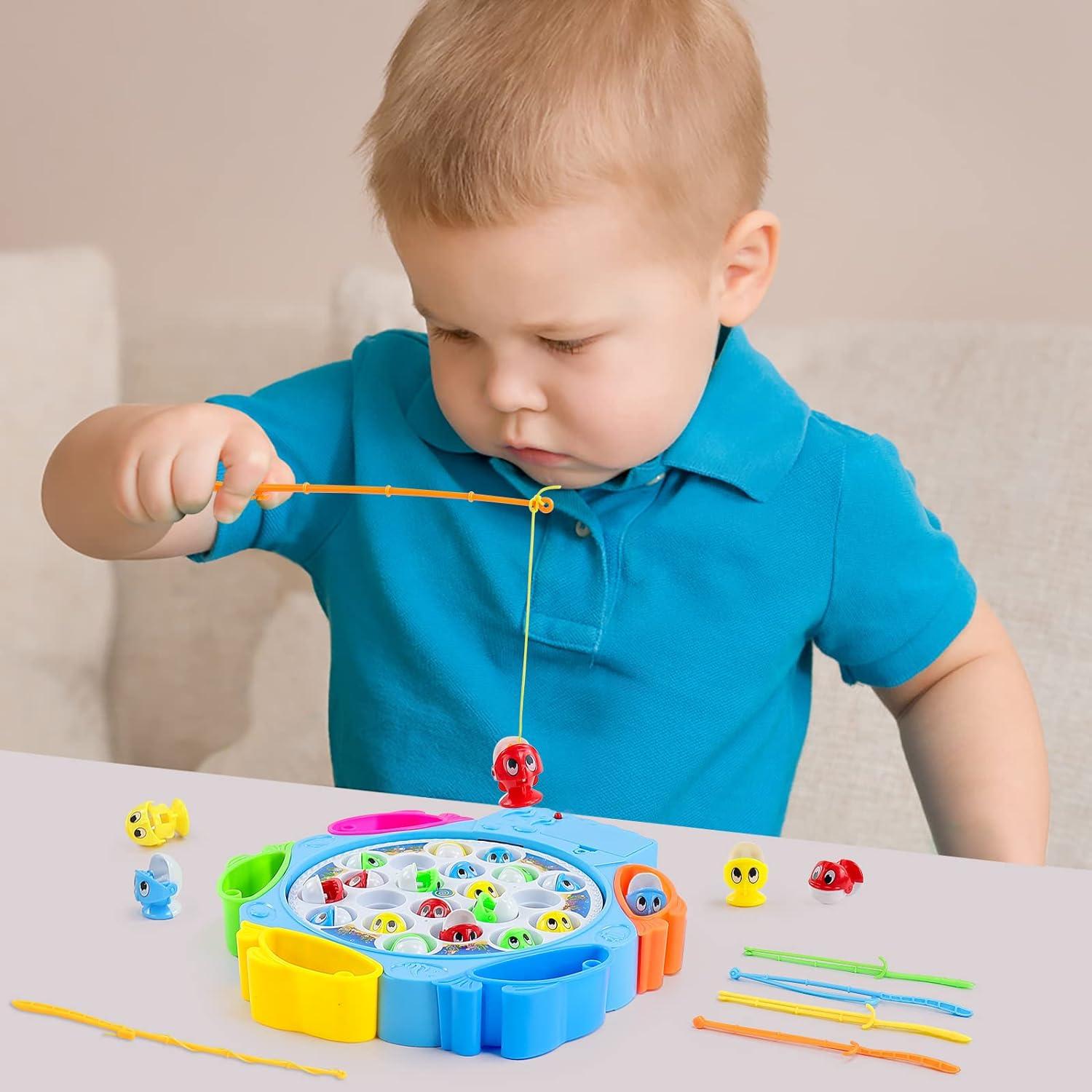 Magnetic Fishing Toy Set Fun Time Fishing Game With 1 Fishing Rod and 6  Cute Fishes for Children Random Color 