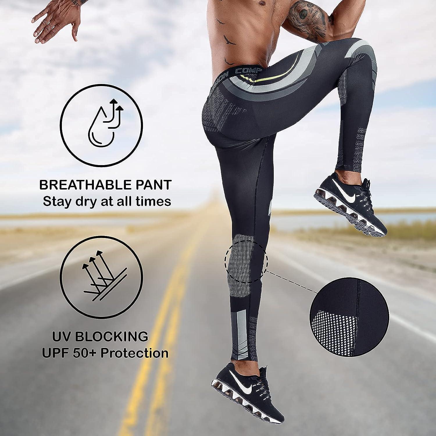 thumbnail image 2 of Buy OEBLD Compression Pants Men UV Blocking Running Tights 1 2 of 10