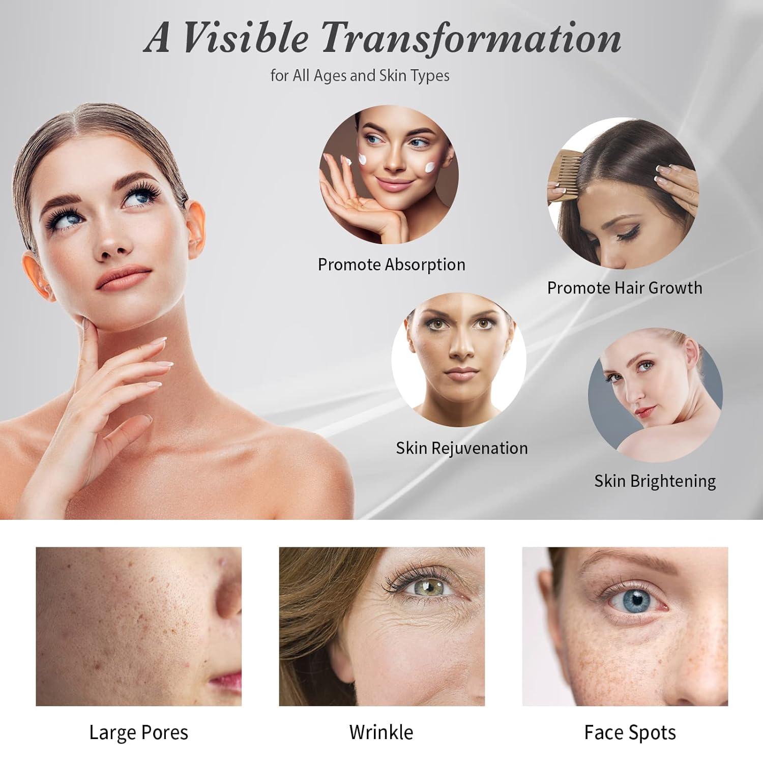 Derma Roller Kit for Face, Body, Hair & Beard Growth 3 Pack Titanium