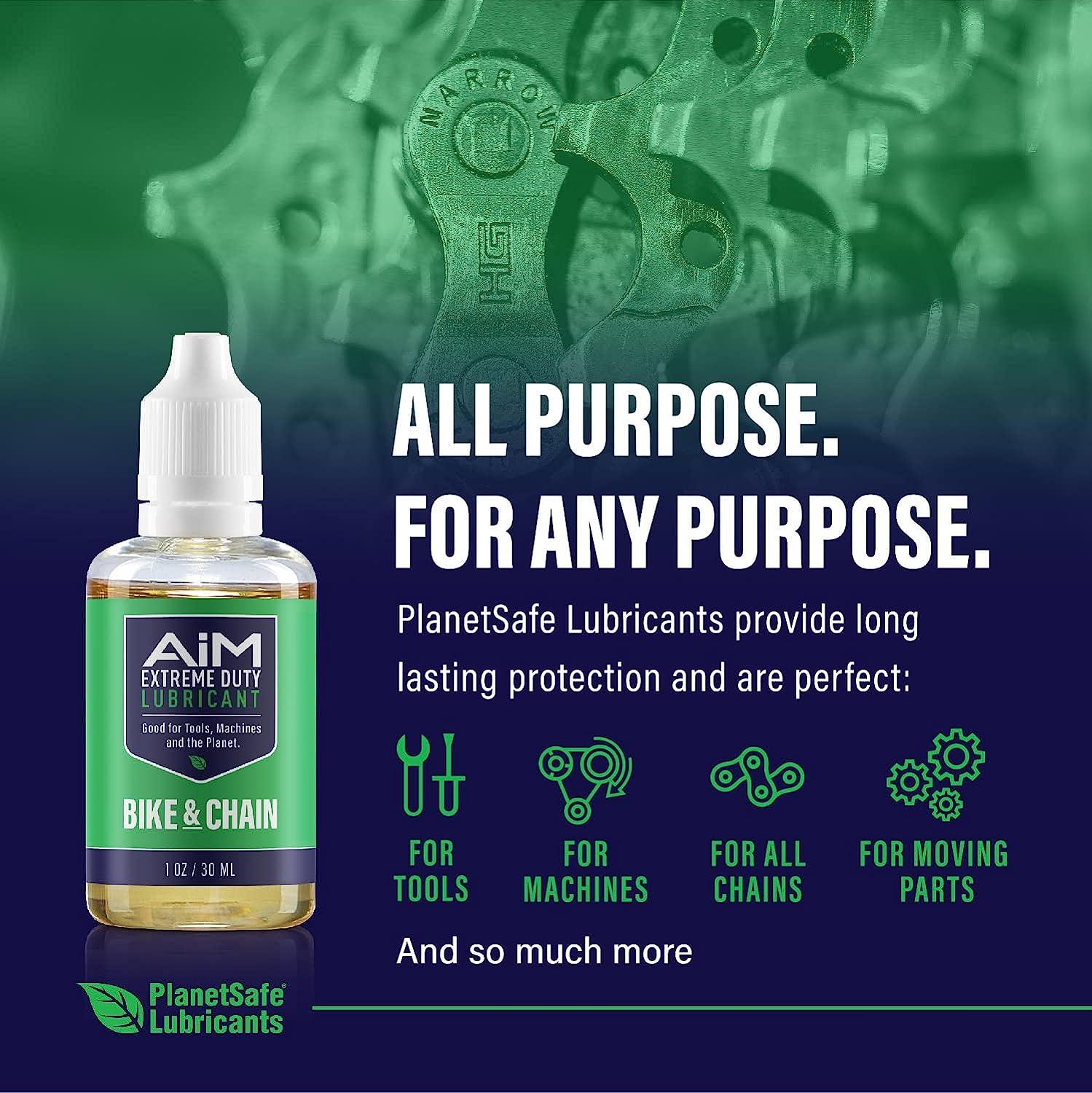PlanetSafe AiM Extreme Duty Bike & Chain Lubricant Bundle - Non Toxic & Non  Hazardous - Ideal for Scooters, Mopeds, Motorcycles, and Bicycles - 1oz +  2oz | Buy Now with Express International Delivery | GoSupps.com