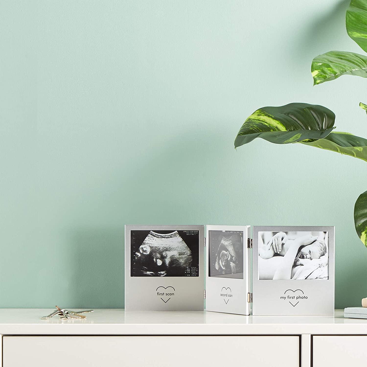 VonHaus Triple Sonogram Picture Frame for Keepsake Ultrasound Pregnancy