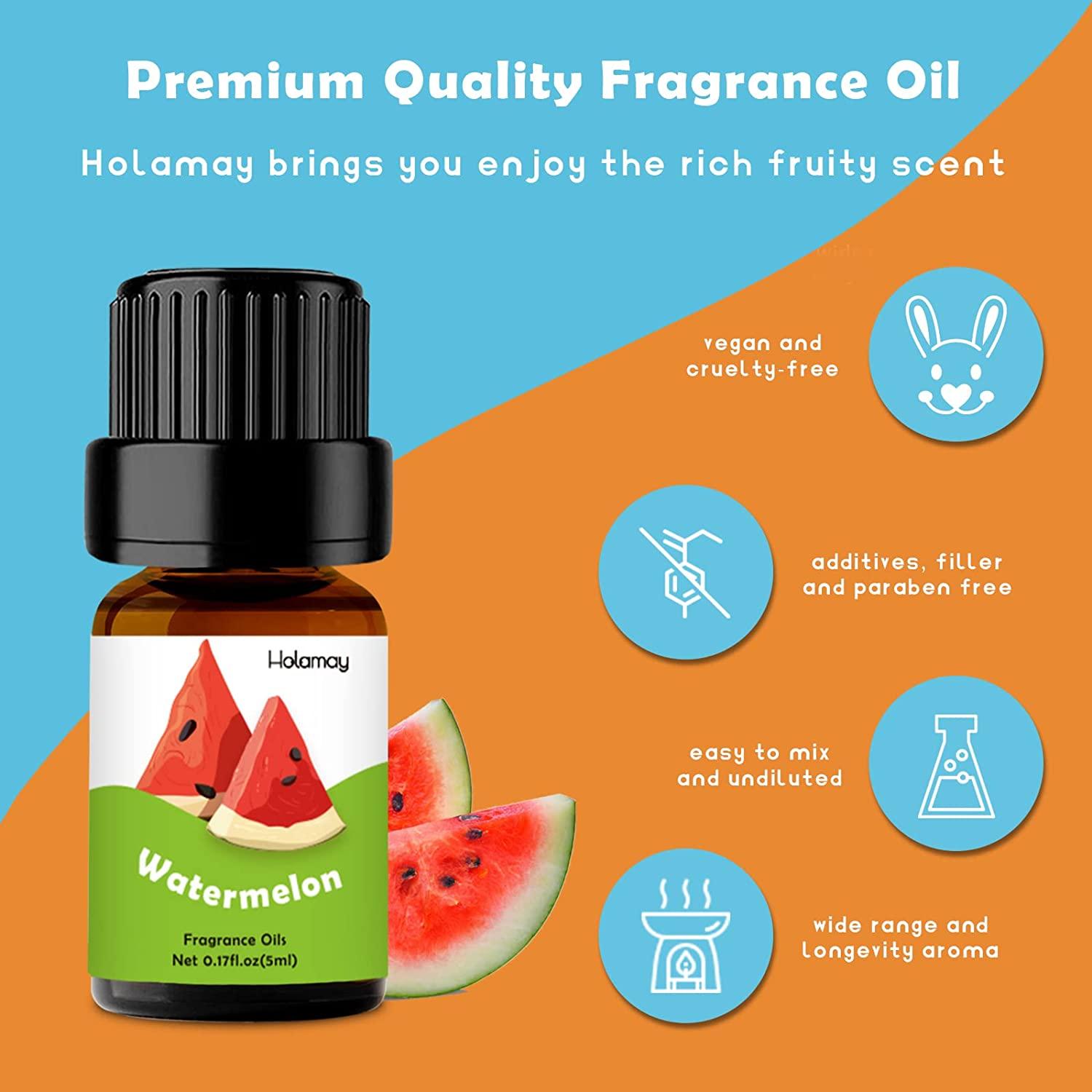 Panaro Fruity Premium Fragrance Oils (Set of 5x10ml) - Refresh Joyful Moods  at Home - Scents Include Grapefruit, Pear, Honey, Apple Figs & Lime - for