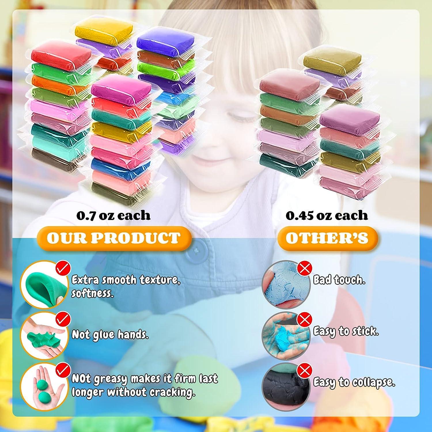 Modeling Clay Kit - 62 Colors Air Dry Magic Clay Best Gift for Boys & Girls  Age 3-12 Year Old DIY Molding Clay for Kids DIY Clay Kit with Sculpting  Tools Decoration