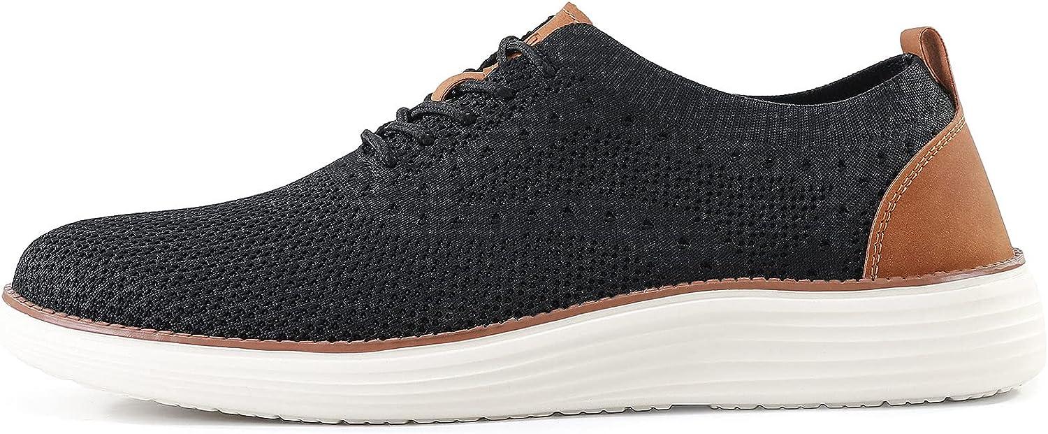 VILOCY Men's Mesh Dress Sneakers Oxfords Business Casual Shoes 7.5 Black -  Stylish and Comfortable Business Shoes for Men | Buy Now with Express  International Delivery | GoSupps.com
