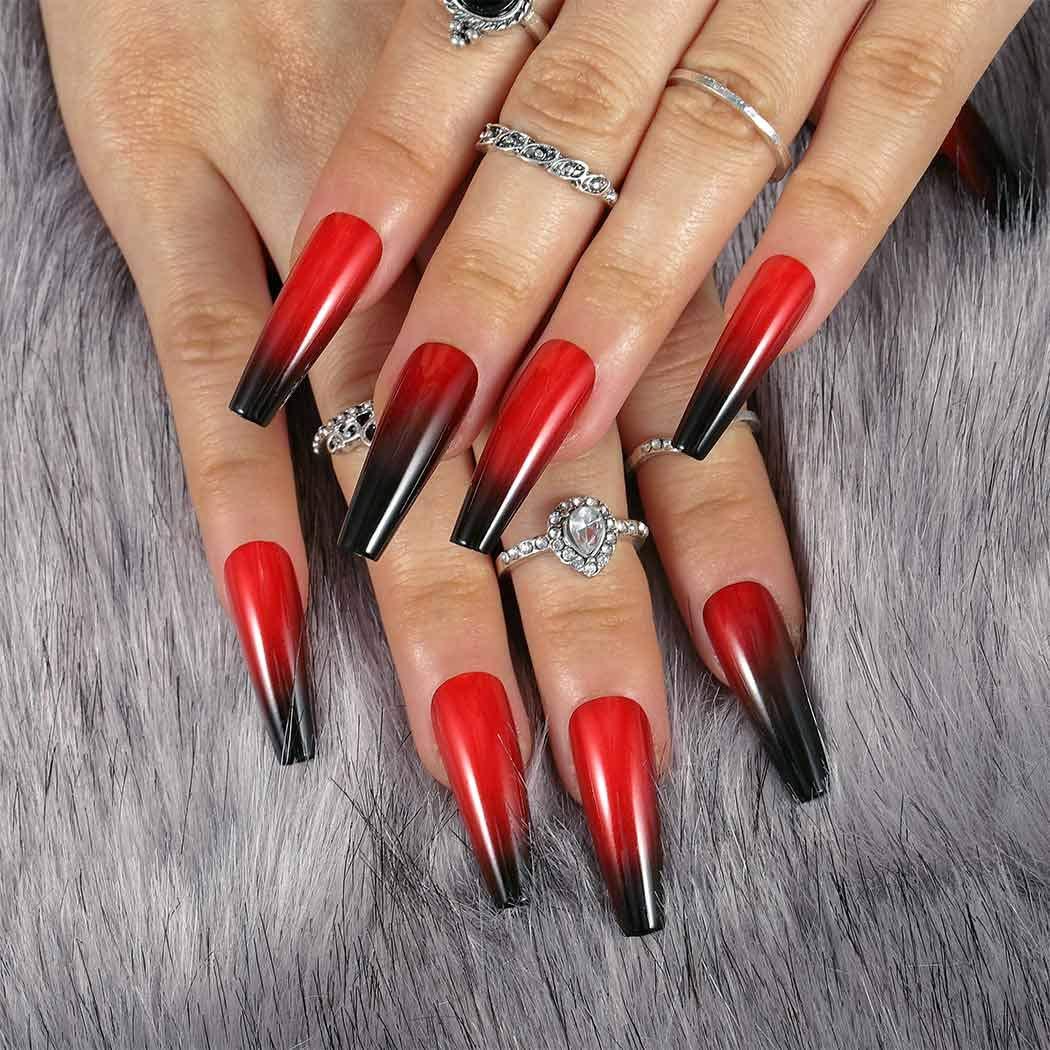 7 Red Coffin Nail Designs To Get For Your Parties In 2023