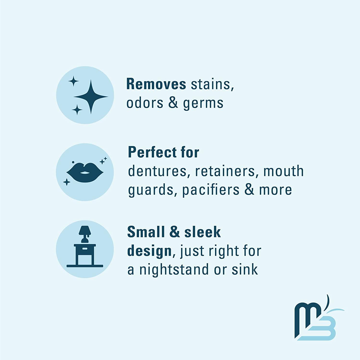 M3 Naturals Denture Bath Case Retainer Case, Denture Case, Denture