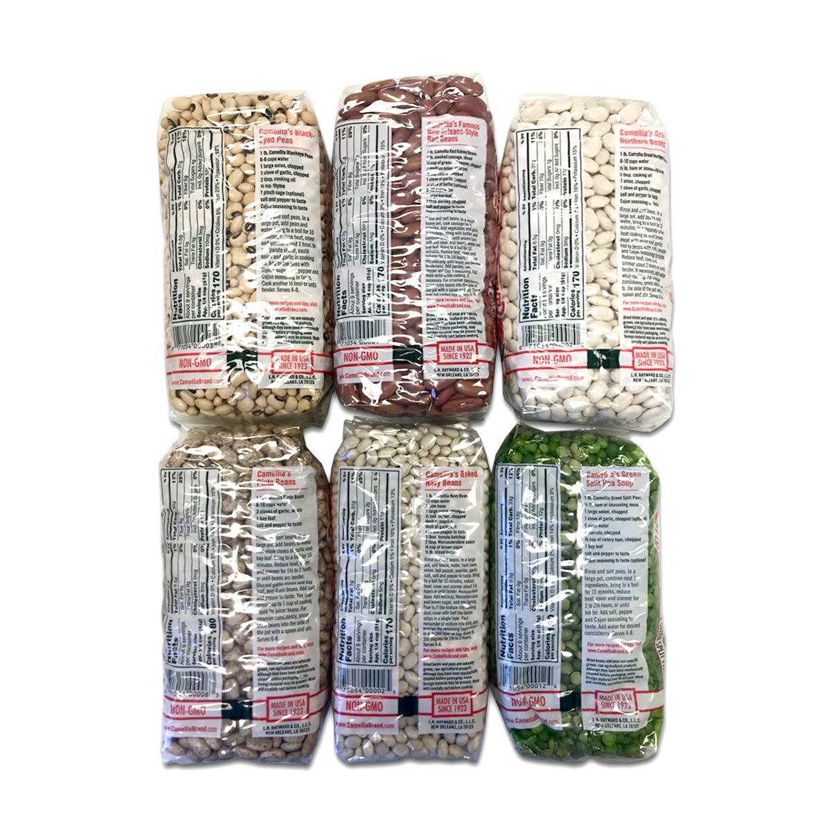 New Orleans (Beans and Peas) Six Pack Sampler 1 Each of Kidneys