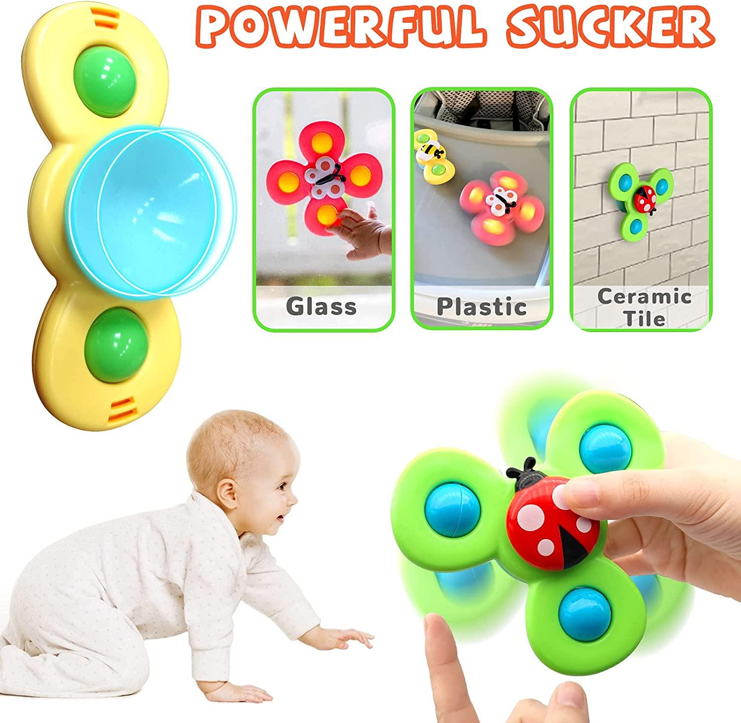 Suction Cup Spinner Toy for Baby - Suction Cup Fidget Spinner Toys Bath  Toys