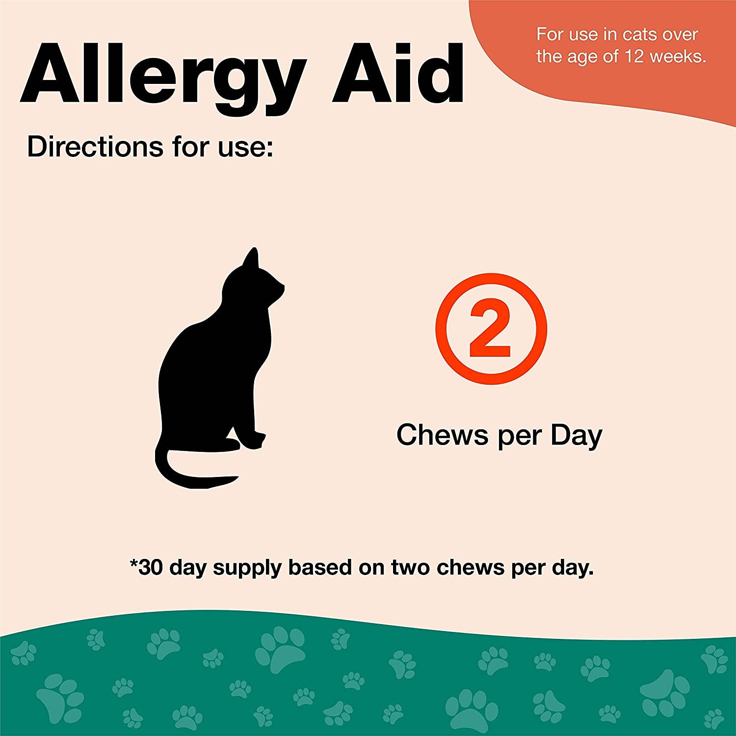 NaturVet Aller911 Allergy Aid Plus Antioxidants For Cats 60 Soft Chews