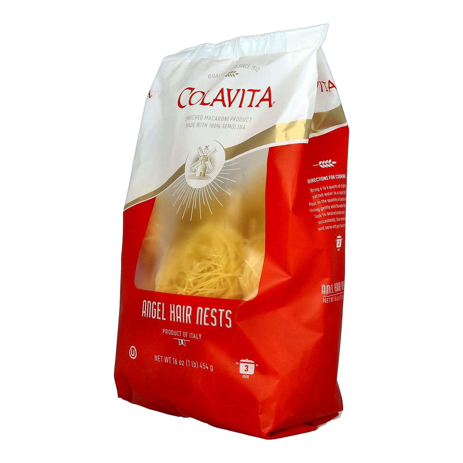 Colavita Capellini Nest Pasta (Angel Hair) Pack of 6 Authentic