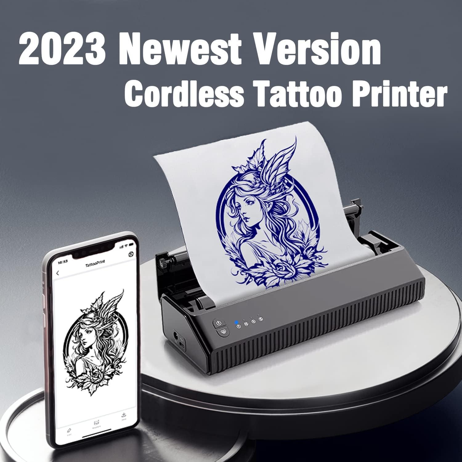 2023 New Wireless Battery Thermal Printer Tattoo Portable Machine Clear  Transfer Tattoo Stencil Printer Thermal Copier Machine - AliExpress