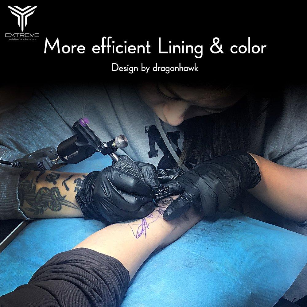 Dragonhawk Extreme Rotary Tattoo Machine - Carbon Steel Tattoo Gun