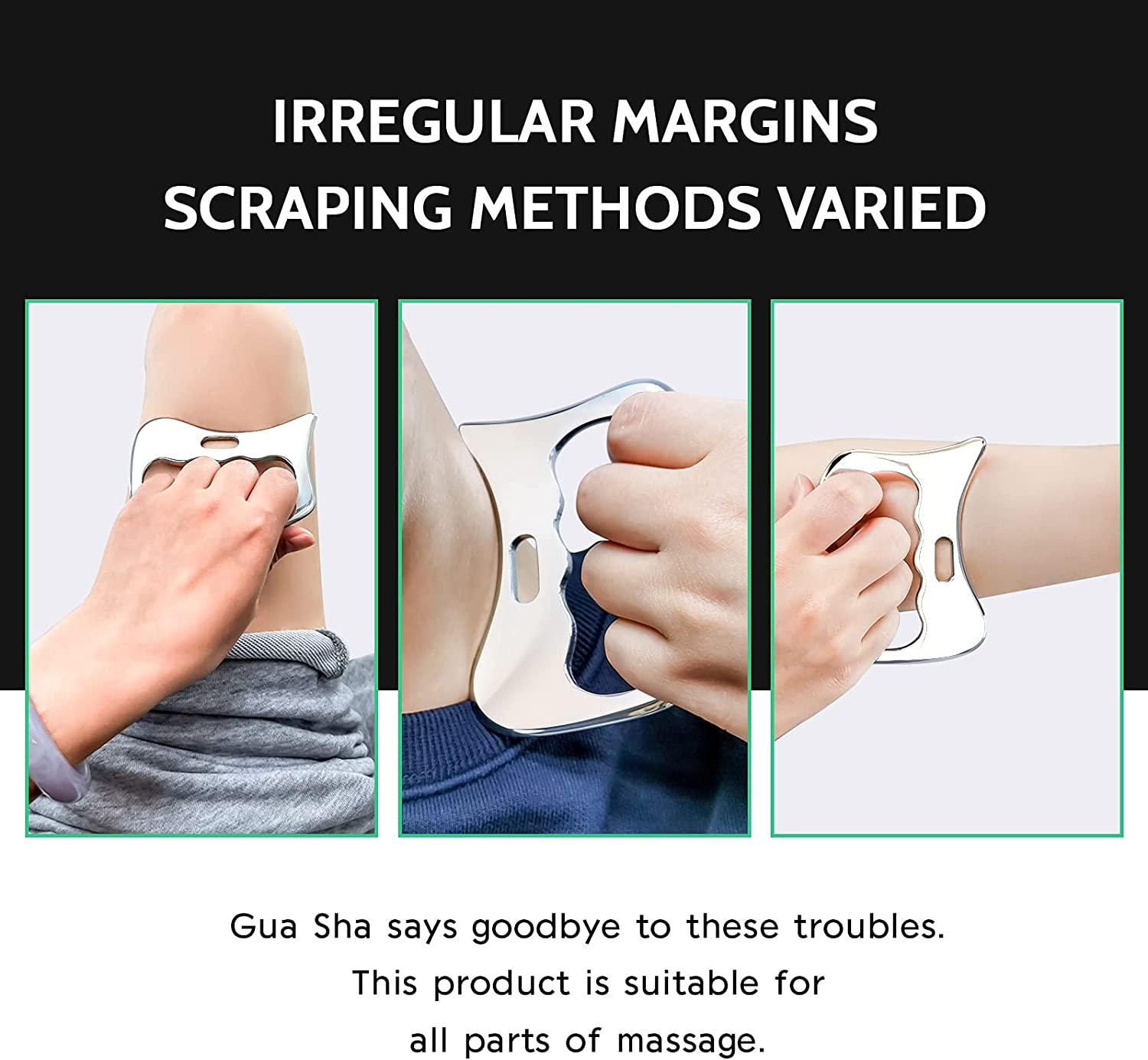 Stainless Steel Guasha Massage Tools,Iastm Scraping Tool for Soft