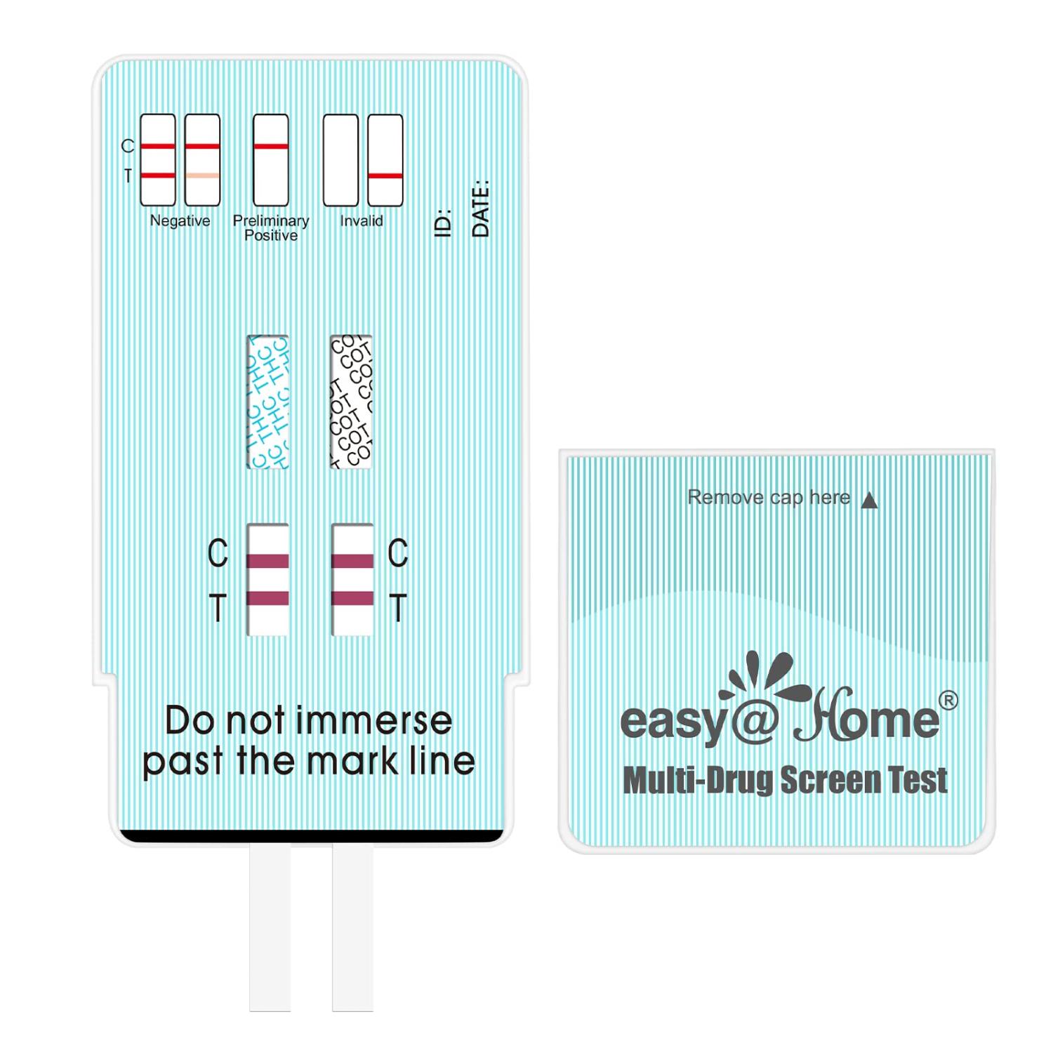 EasyHome 2 Panel Nicotine Cotinine Test Kit Accurate Home Testing