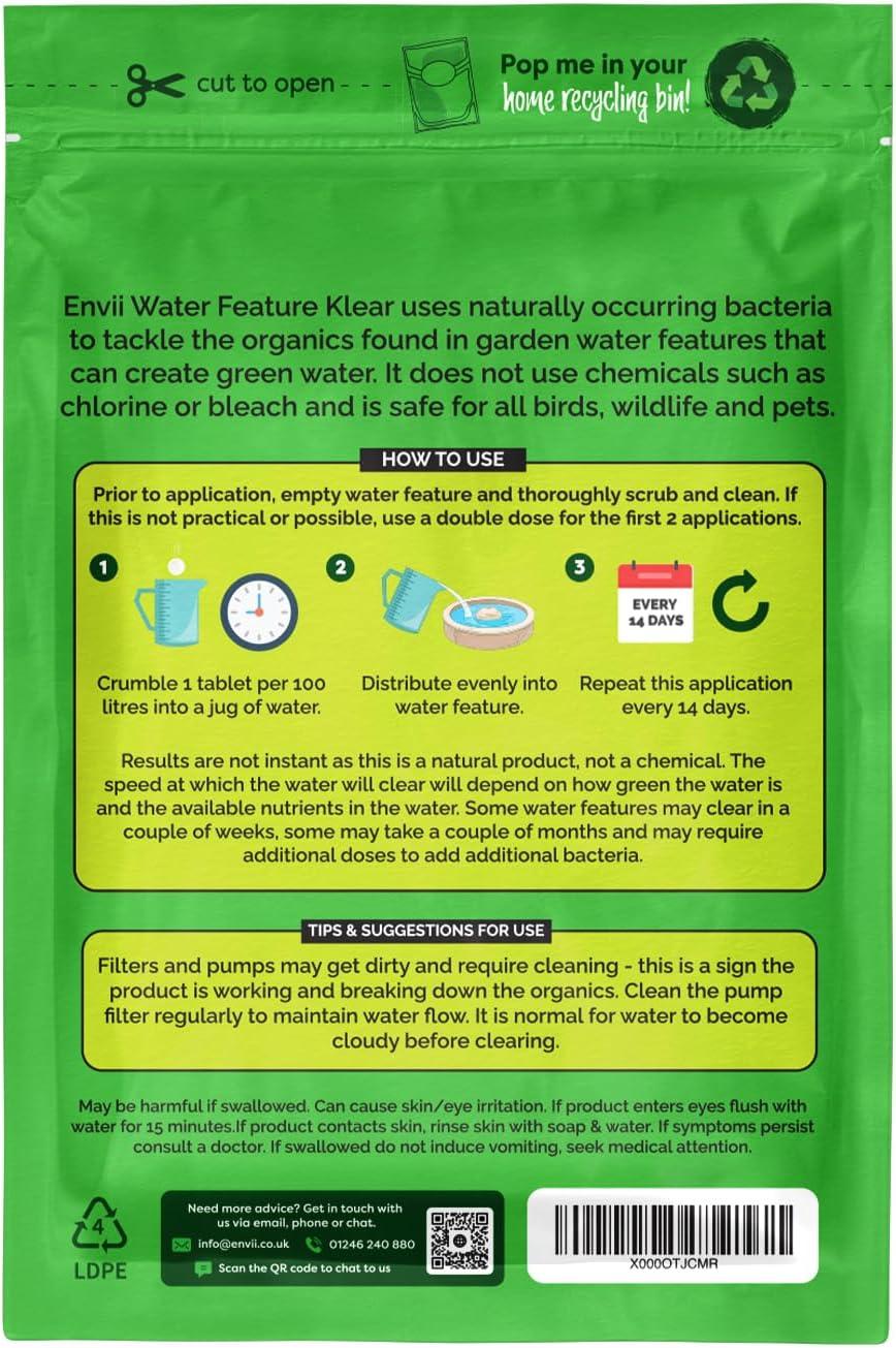 envii Water Feature Klear Natural Water Feature Cleaner Chemical Free