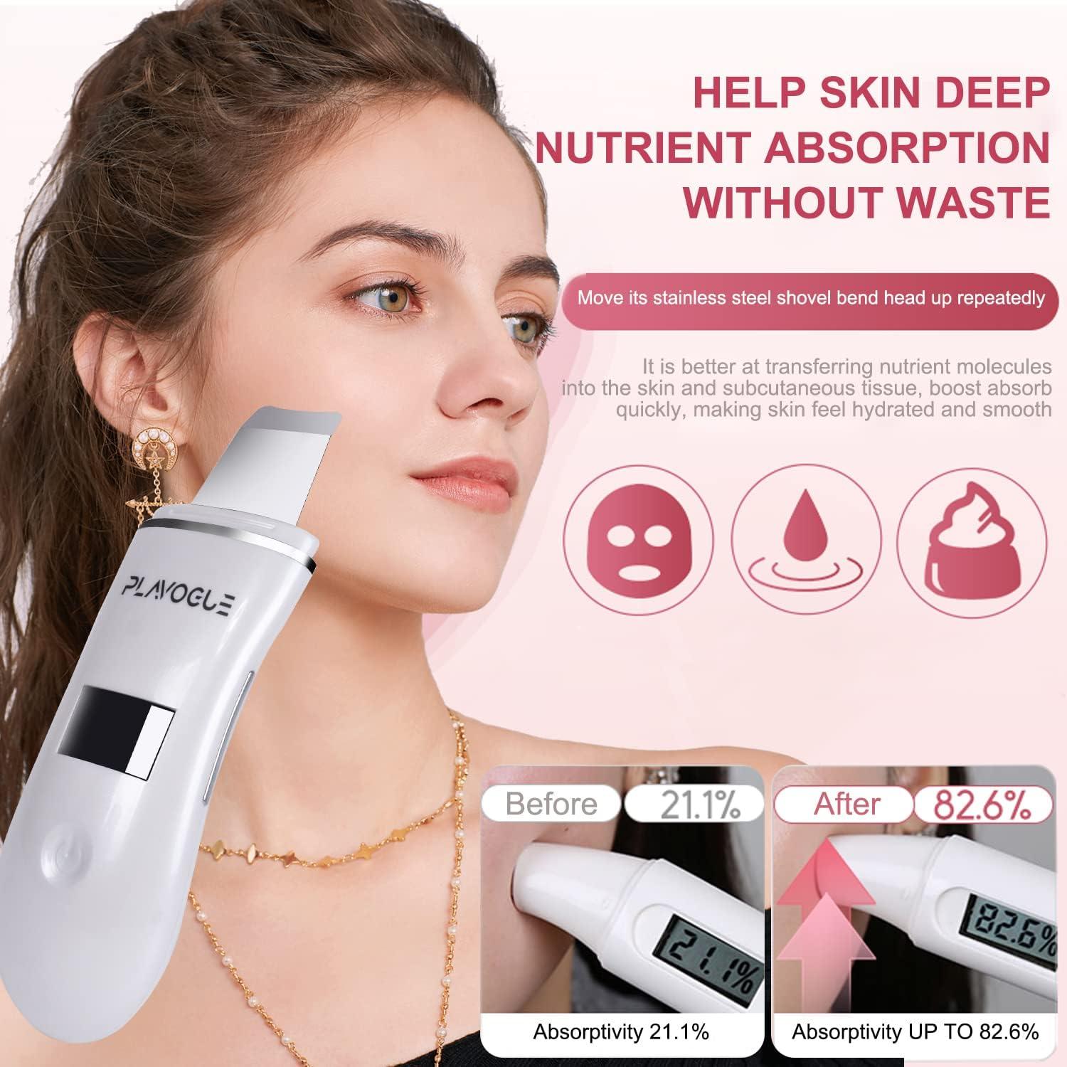 Skin Scrubber Facial Skin Scraper Blackhead Remover Pore Cleaner Facial  Beauty Lifting Tool Acne Extractor 4 Modes, Facial Scrub Spatula for Deep  Cleaning Comes 