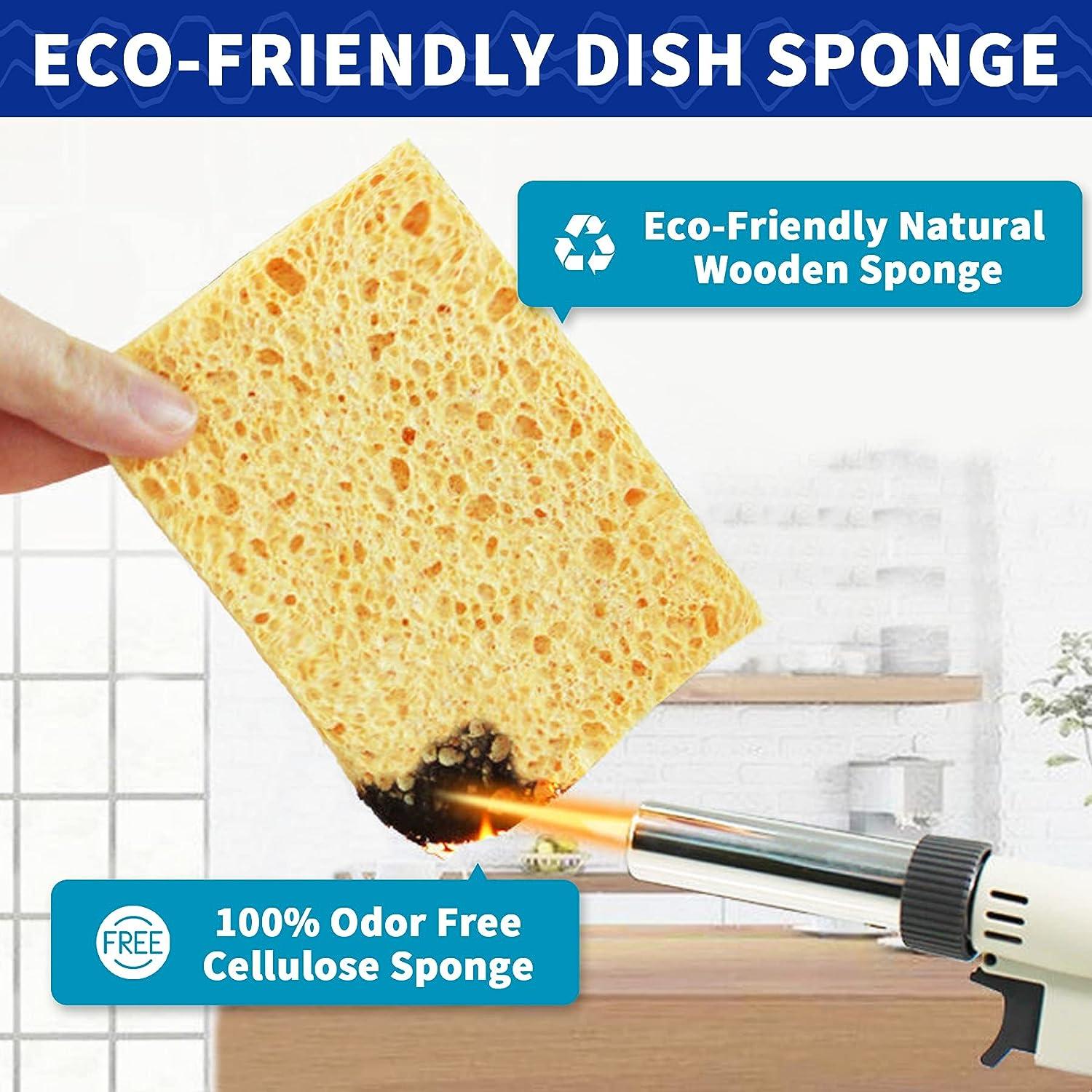 Dish Sponge for Kitchen, Dual Sided Scrub Sponge Heavy Duty, Non-Scratch  Sponges Perfect for Kitchen Dishwashing and Household Cleaning, Highly  Absorbent and Easy to Dry for Reuse 6 Pack 
