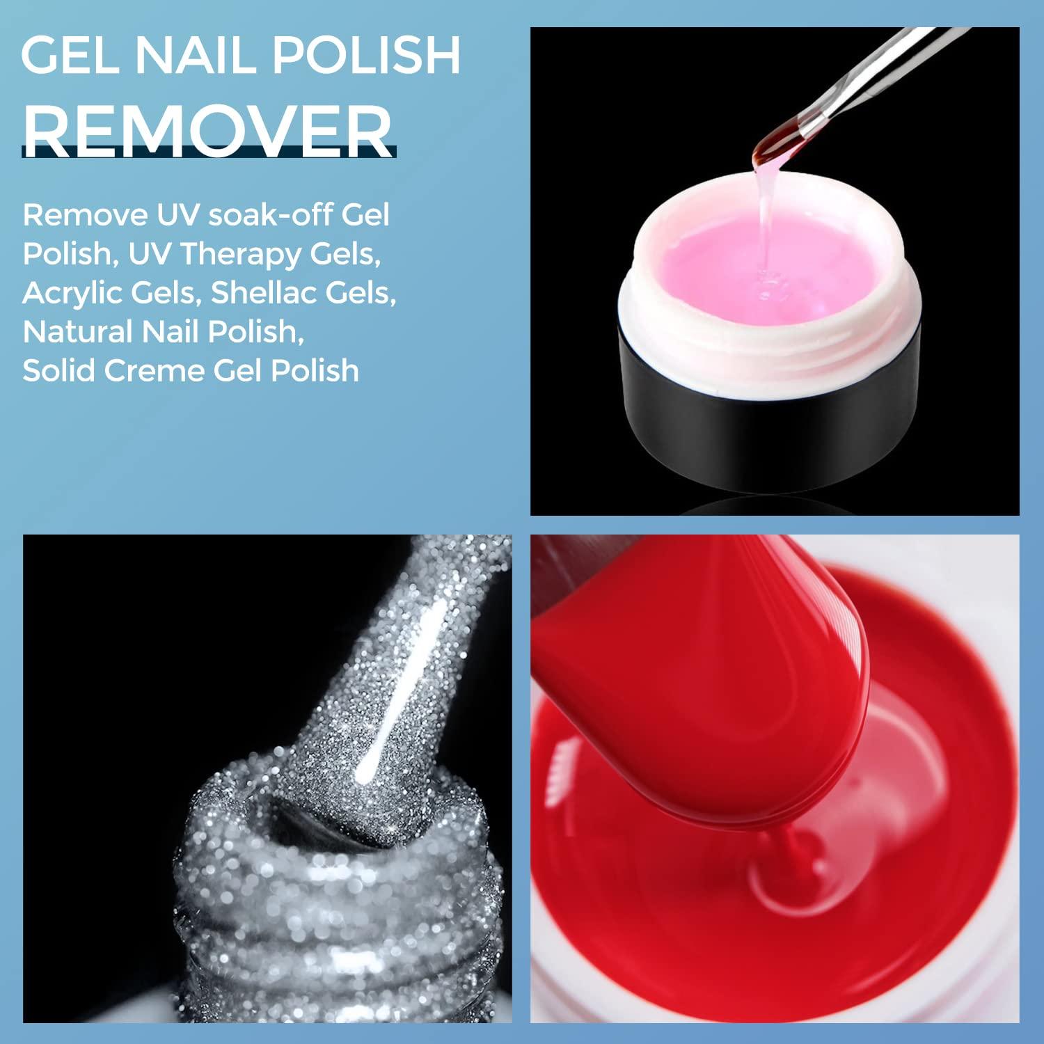 Amazon.com : Gel Nail Polish Remover, (2PCS) Magic Nail Polish Remover Kit,  Professional Removes Soak-Off and UV Art Nail Lacquer, Don't Hurt Your Nails  - 15Ml : Beauty & Personal Care
