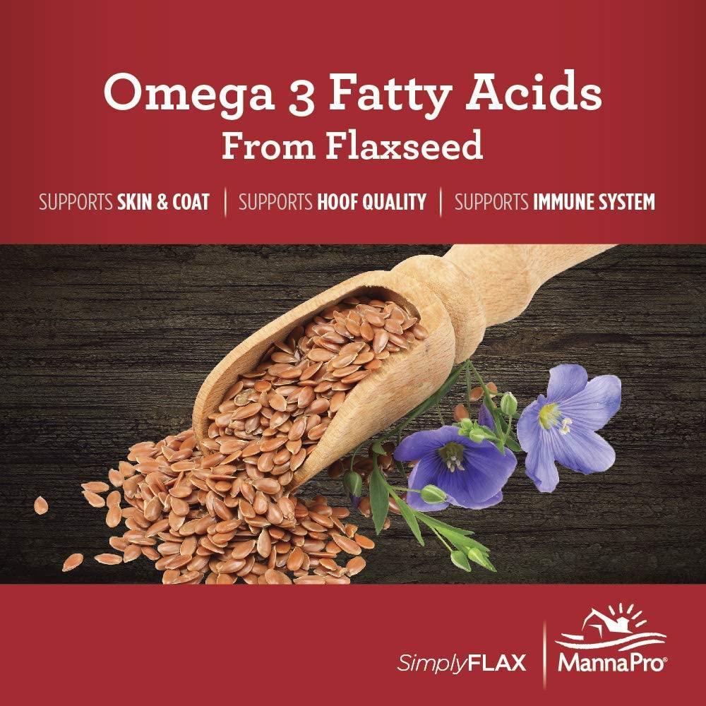Manna Pro Simply Flax for Horses Omega3 Fatty Acids from Flaxseed 8 Pounds