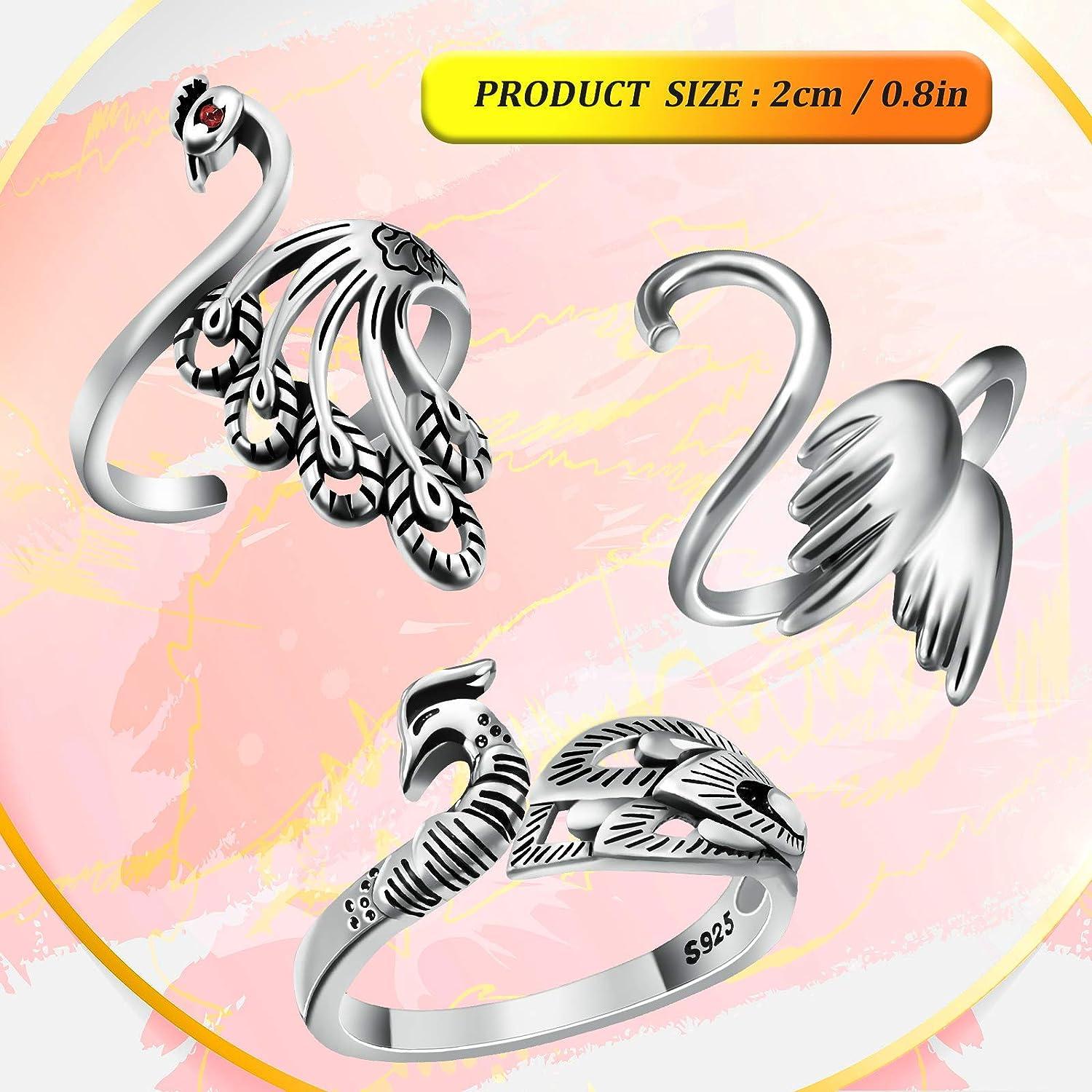 6 Pieces Adjustable Knitting Crochet Loop Ring Knitting Accessories Braided  Knitting Ring Yarn Guide Finger Holder Open Finger Ring for Mother Grandma  Thanksgiving Presents 3 Styles (Silver)