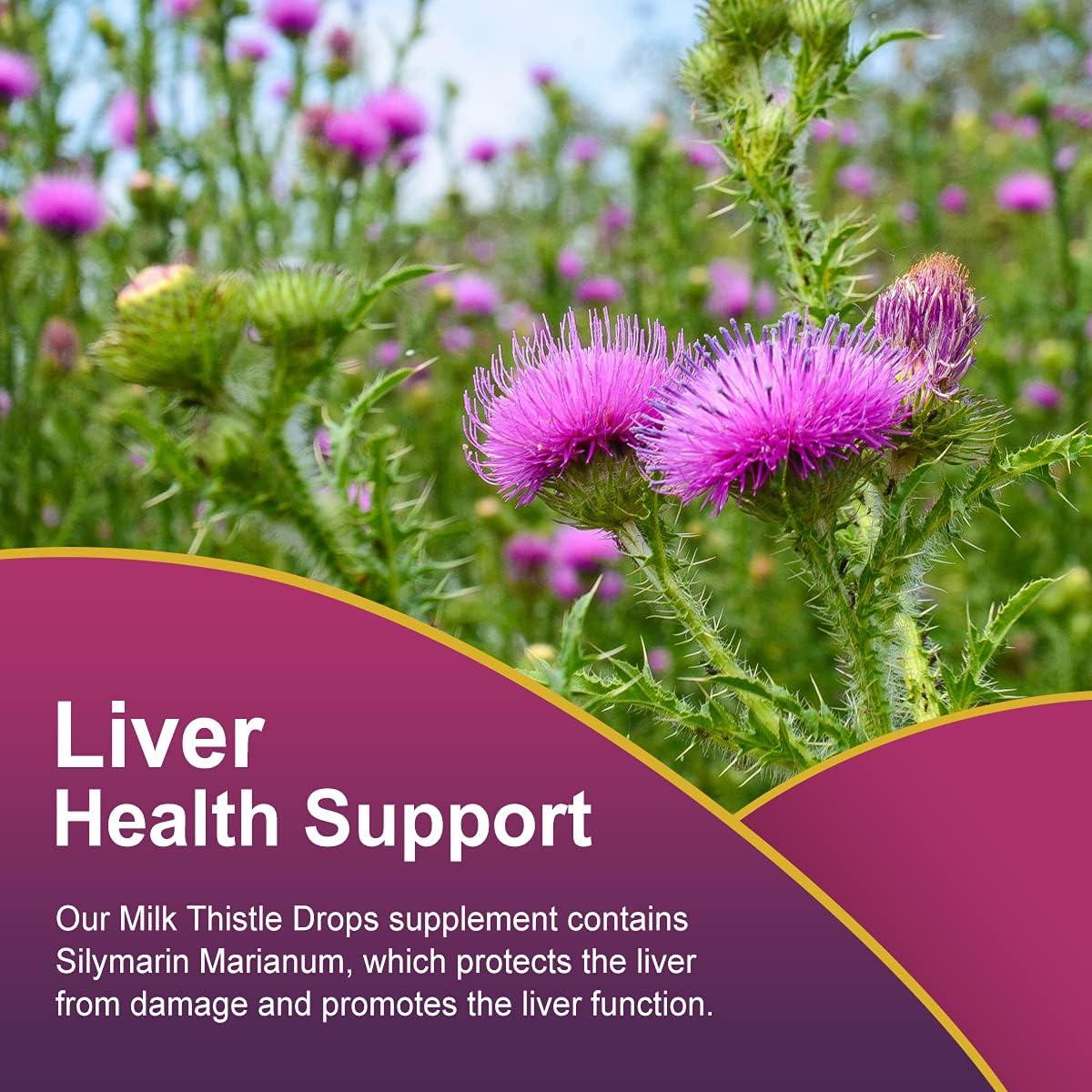 iMATCHME Milk Thistle Liquid Drops, Liver Support Supplement for Liver Cleanse Detox & Repair