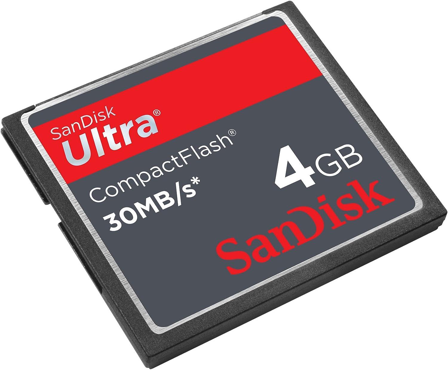 SanDisk Ultra CompactFlash Scheda Di Memoria 8 GB, 30 MB/s, Per Fotocamere DSLR E Videocamere, Garanzia Limitata A Vita