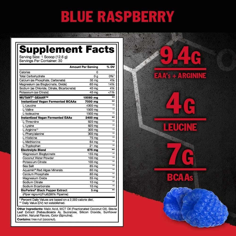 MUTANT GEAAR 9.4g of EAA Powder + Arginine 7g BCAAs 4g Leucine