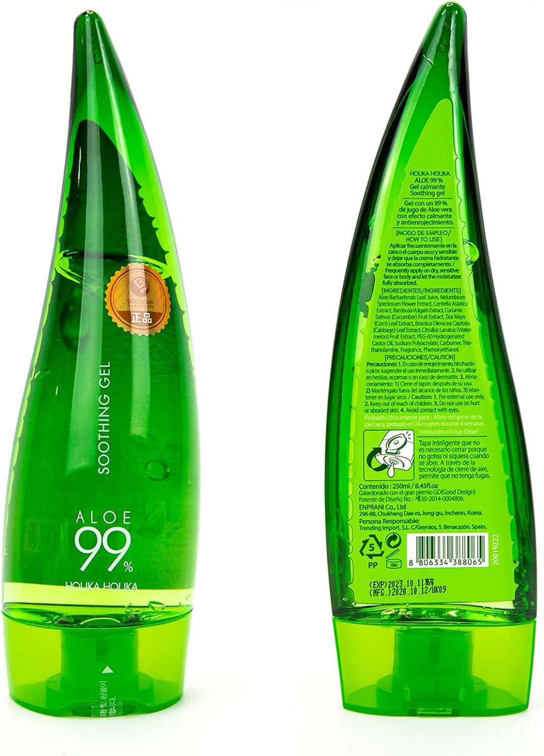 Holika Holika Soothing Aloe Vera Gel 99% (Pack of 2 x250 ml) Cucumber aloe  vera 250 ml (Pack of 2) | Buy Now with Express International Delivery |  GoSupps.com