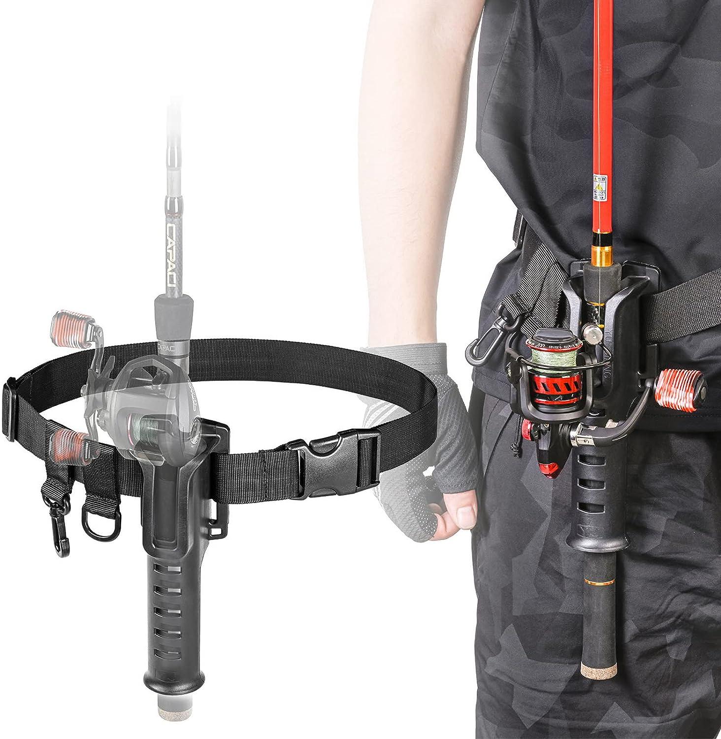 Adjustable Fishing Rod Holder Belt with Portable Pole Inserter - Men's  Waist Wading Belts for Spinning, Casting Reel - Outdoor Surf, Kayak, Fly  Fishing Gear - Wader Strap | Buy Now with