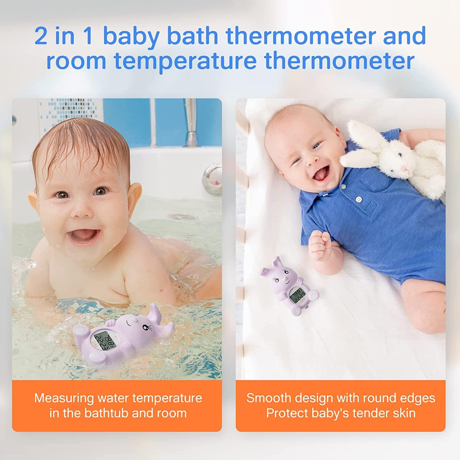 b&h Baby Bath Thermometer & Room Thermometer – Easy to Read Display |  BPA-Free| Fahrenheit or Celsius | Digital Water Thermometer Floating  Bathing Toy