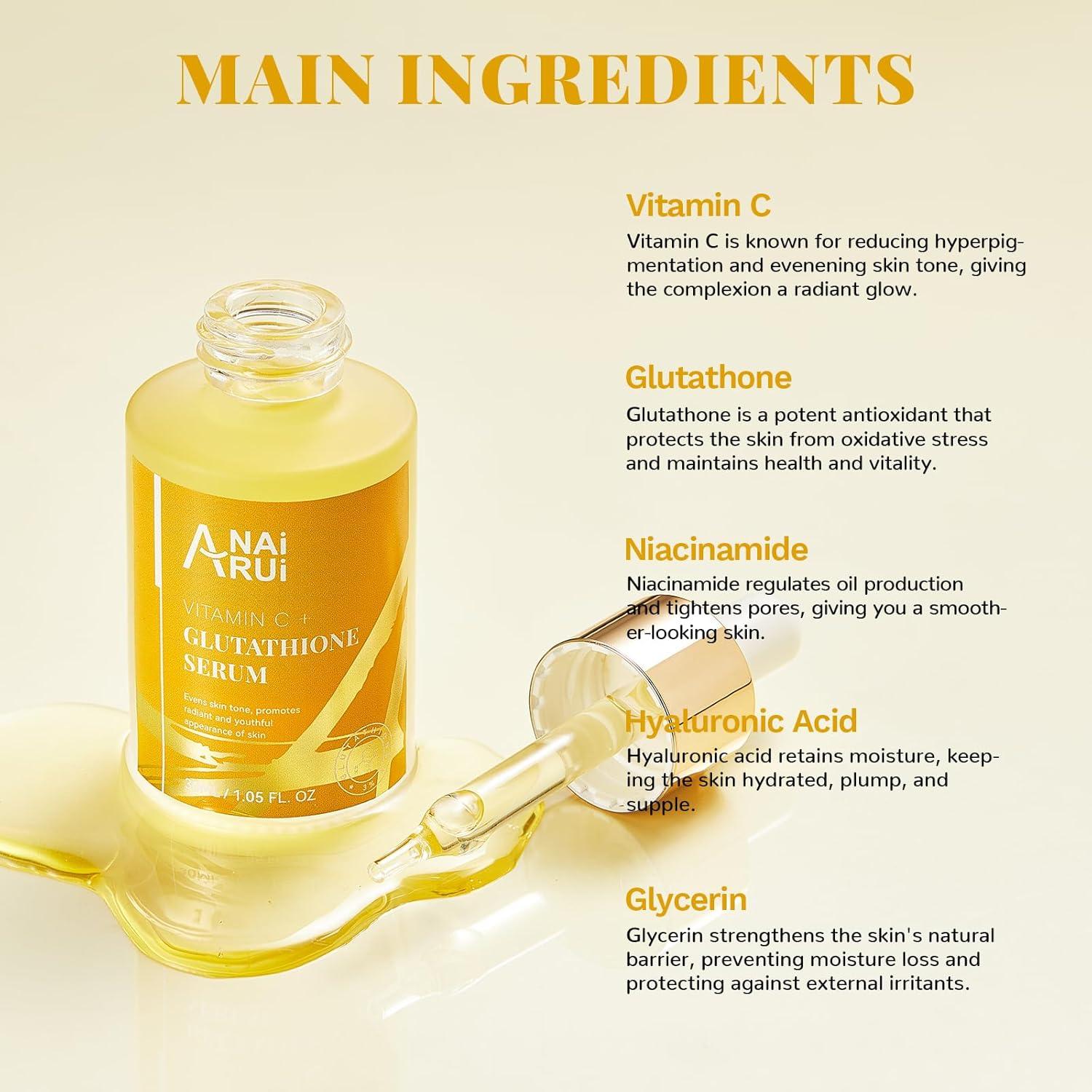 vitamin c glutathione serum 25% Vitamin C + Glutathione Clinical Serum for Brightening & Dark Spots main image 1