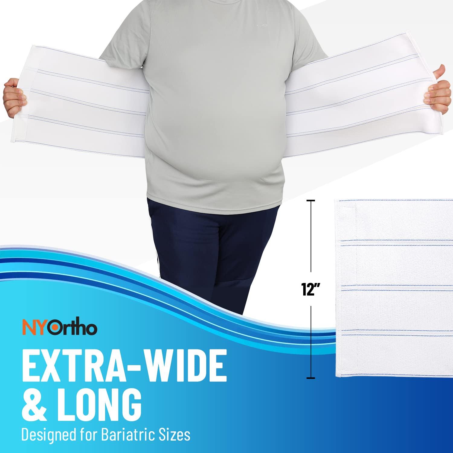 NYOrtho Bariatric Abdominal Binder 12Inch Wide Elastic Belly Wrap